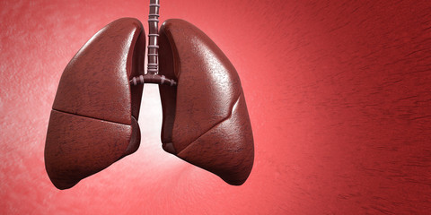 3d illustration Lung infection covid-19