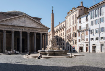 Fototapeta na wymiar Pantheon in Rome without people