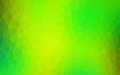 Fototapeta premium Light Green, Yellow vector abstract mosaic background. Glitter abstract illustration with an elegant triangles. Brand new design for your business.