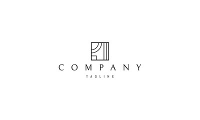 Vector logo on which the abstract image of the number one squared.