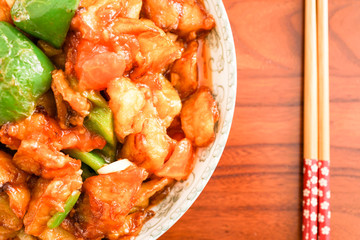 Braised eggplant，Chinese food.