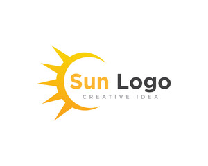 Fototapeta na wymiar Sun Logo Icon Design Vector