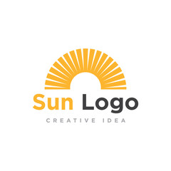 Sun Logo Icon Design Vector