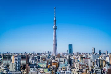 Foto auf Acrylglas Tokio Skytree Downtown von Kinshicho, Tokio aus gesehen