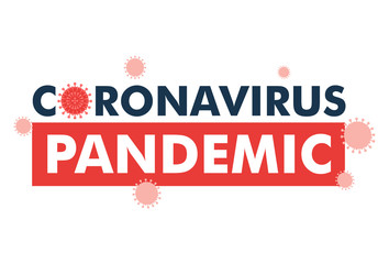 Coronavirus Pandemic banner on white background, Vector