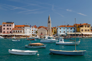 FAZANA / CROATIA - AUGUST 2015: View to the bay of Fazana town in Istria, Croatia