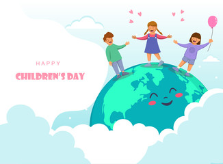 happy children's day. World childrens day vector background