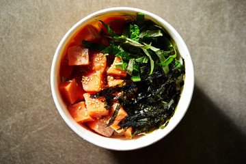 Take out salmon rice bowl 