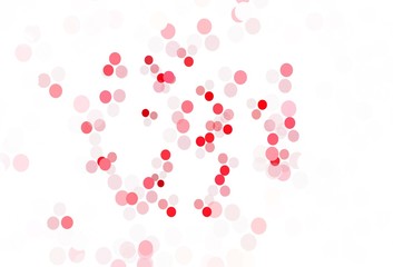 Light Red vector background with spots.