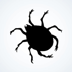The little mite. Vector doodle symbol