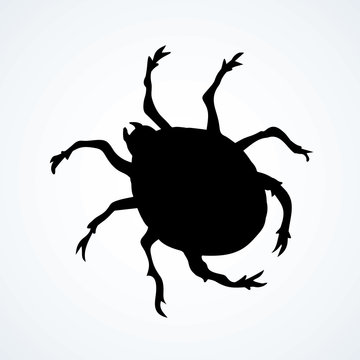 The little mite. Vector doodle symbol