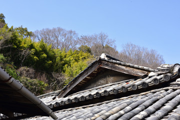 Fototapeta na wymiar 日本の岡山県倉敷市下津井の古くて美しい建物