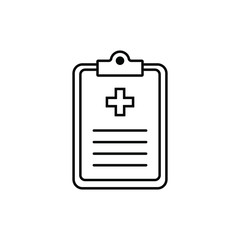 Medical record icon, medical report icon, vector isolated