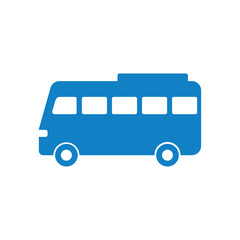 Bus icon vector, solid logo illustration, pictogram isolated on white