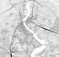 Obraz premium map of the city of Newport, Gwent, Wales, UK