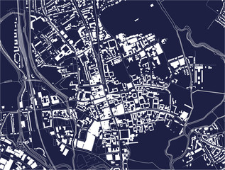 map of the city of Oxford, Oxfordshire, South East England, England, UK