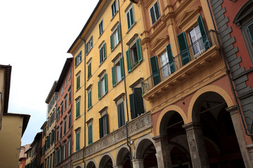 Obraz premium Pisa (PI), Italy - June 10, 2017: A palace in the centre of Pisa, Tuscany, Italy, Europe