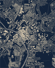 map of the city of York, North Yorkshire, Yorkshire and the Humber , England, UK