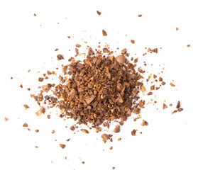 coffee powder isolated on white background