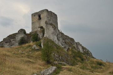Fototapeta na wymiar Castle in Olsztyn. Poland. Walls, towers and the ruins of the royal castle.