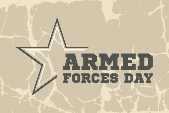 Armed Forces Day. Poster, Template, Card, Banner, Background Design.