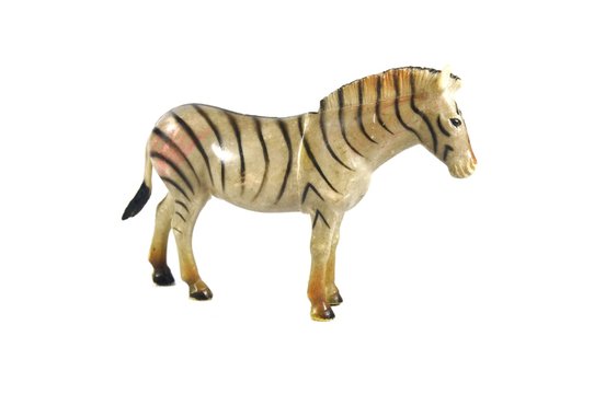 Image of a zebra toy isolated on white background