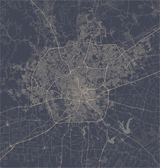 map of the city of San Antonio, Texas, USA