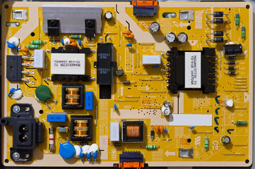 The electronic unit with different elements.