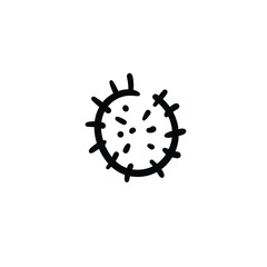 Hand drawn virus. Simple vector icon
