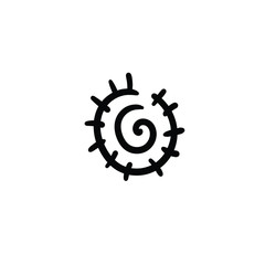 Hand drawn virus. Simple vector icon