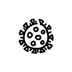 Hand drawn virus. Simple vector icon