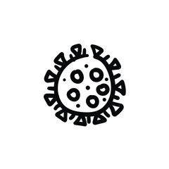 Hand drawn virus. Simple vector icon