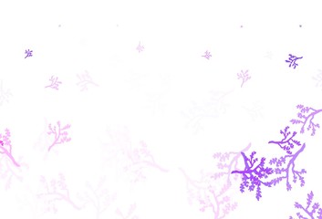 Light Purple vector doodle layout with sakura.