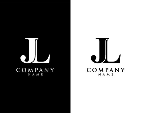 JL, LJ initial company name logo template vector