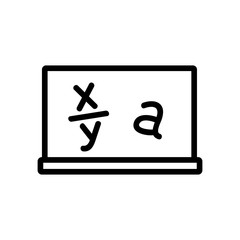 formula laptop icon vector. formula laptop sign. isolated contour symbol illustration