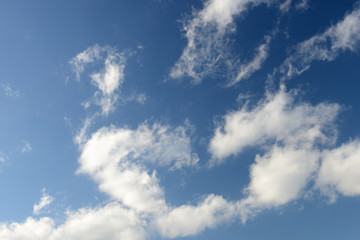 Blue sky with white clouds