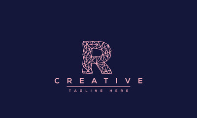 Abstract monogram letter R logo icon design. Minimalist R RR creative initial based vector template.