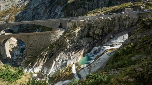 4K Motion Timelapse Teufelsbr�cke Schollenen