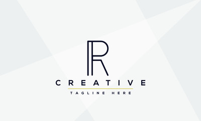 Abstract monogram letter R logo icon design. Minimalist R RR creative initial based vector template.