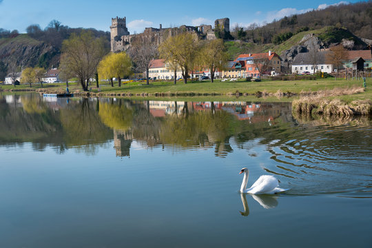 Burgruine Weitenegg am Schwanensee