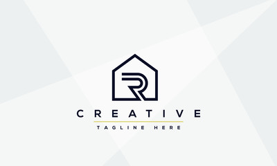 Abstract monogram letter R logo icon design. Minimalist R RR creative initial based vector template.
