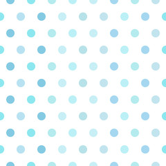 Fototapeta na wymiar Seamless vector pattern background. Pastel colored polka dots. Background for spring themes or for children illustrations.