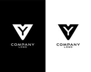 VY, YV letter abstract company Logo Template Vector