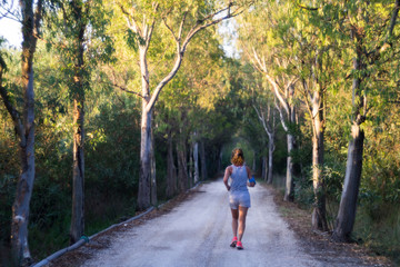 Fototapeta premium woman walking in the park