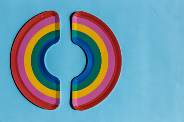 LGTBI Pride rainbow cardboard plates