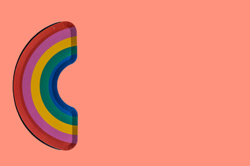 LGTBI Pride rainbow cardboard plate