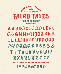 Hand Made Font 'Fairy Tales'. Textured Version