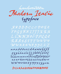 Calligraphic Modern Italic Font. Clean Version