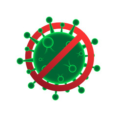 Sign caution coronavirus. Stop coronavirus. Coronavirus outbreak. Coronavirus danger and public health risk disease and flu outbreak. Pandemic medical concept with dangerous cells.Vector illustration