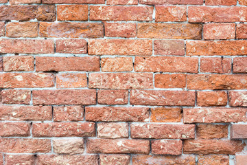 Obraz premium Red old worn brick wall texture background